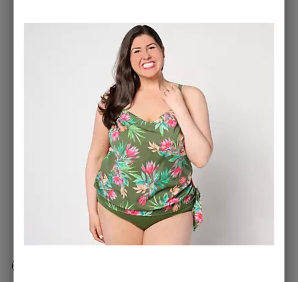 New Kim Gravel x Swimsuits For All Side Tie V-Neck Tankini & Hi-Rise Brief 14